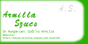 armilla szucs business card